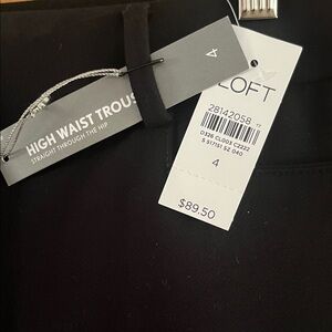 LOFT Elegant Black High Waist Trousers